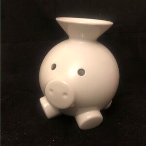CoinkWhite Ceramic Piggy Bank